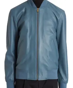 mens-light-blue-bomber-faux-leather-jacket