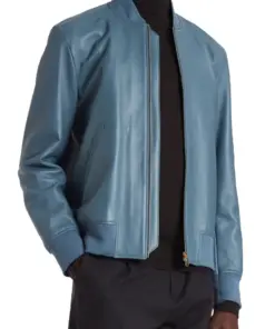 mens-light-blue-bomber-faux-leather-jacket