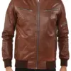mens-band-collar-brown-bomber-faux-leather-jacket