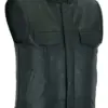 mens-black-biker-faux-leather-vest