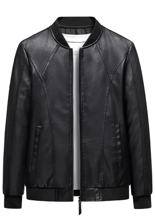 mens-black-faux-leather-bomber-moto-jacket