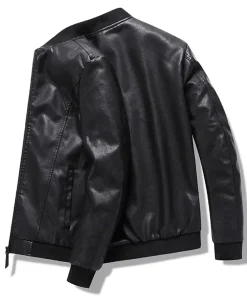 mens-black-faux-leather-bomber-moto-jacket