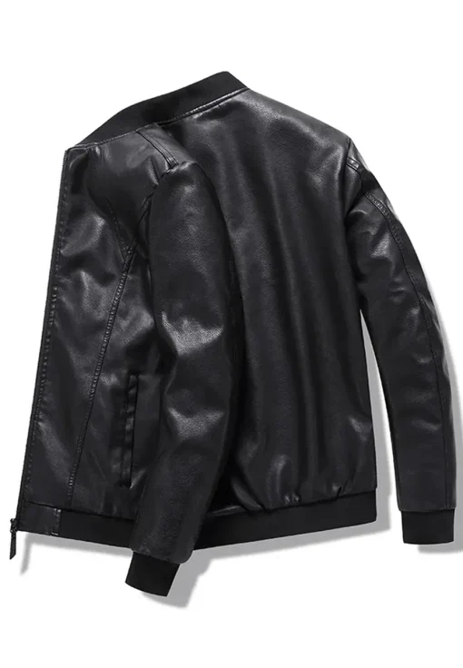 mens-black-faux-leather-bomber-moto-jacket