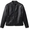 mens-black-faux-leather-classic-biker-jacket