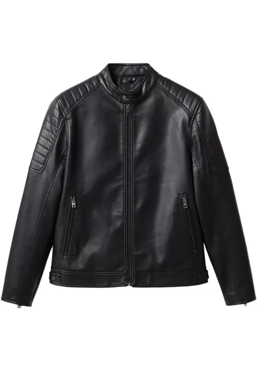 mens-black-faux-leather-classic-biker-jacket