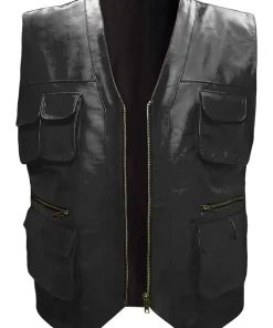 mens-black-faux-leather-moto-vest