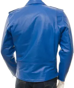 mens-blue-faux-leather-biker-jacket