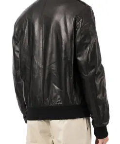 mens-bomber-black-faux-leather-moto-jacket