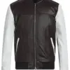 mens-brown-and-white-bomber-faux-leather-jacket