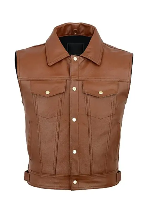 mens-brown-faux-leather-vest