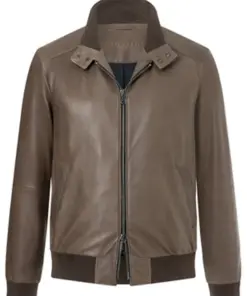 mens-buttoned-collar-ash-brown-faux-leather-bomber-jacket