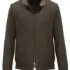 mens-buttoned-collar-green-faux-leather-bomber-jacket