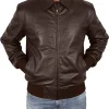 mens-casual-brown-faux-leather-motorbike-bomber-jacket