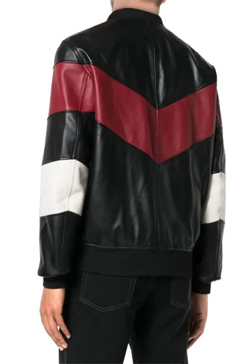 mens-chevron-stripe-faux-leather-bomber-jacket