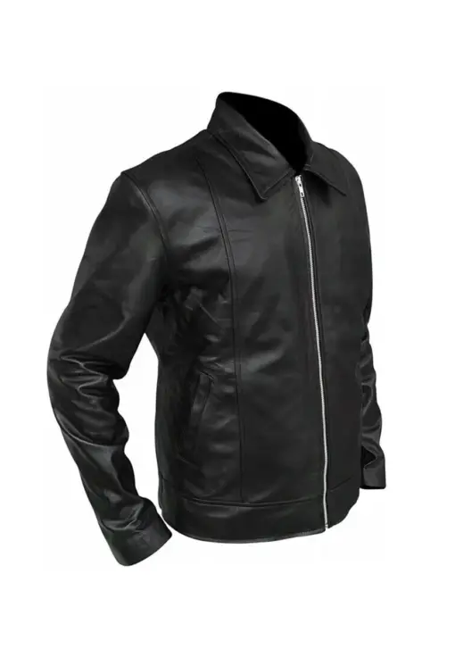 mens-classic-vintage-black-faux-leather-jacket