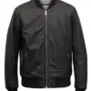 mens-damon-black-faux-leather-bomber-jacket
