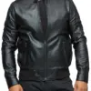 mens-dashing-black-bomber-faux-leather-jacket