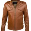 mens-designer-brown-faux-leather-jacket