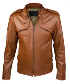 mens-designer-brown-faux-leather-jacket