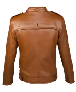mens-designer-brown-faux-leather-jacket