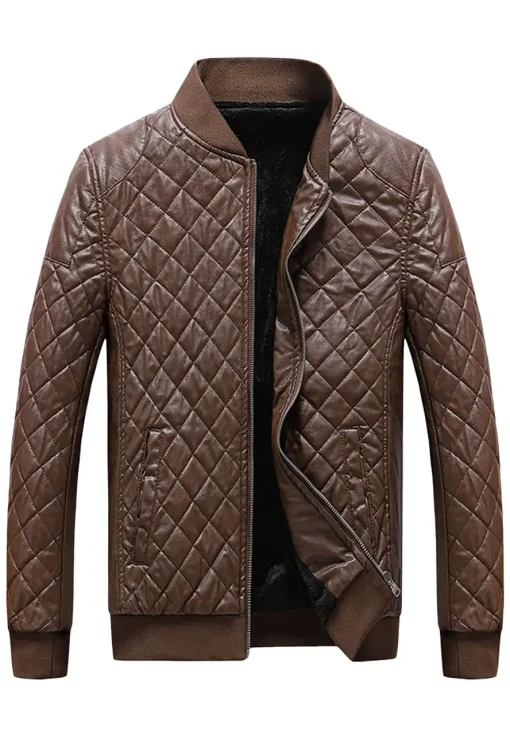 mens-diamond-quilted-dark-brown-faux-leather-bomber-jacket