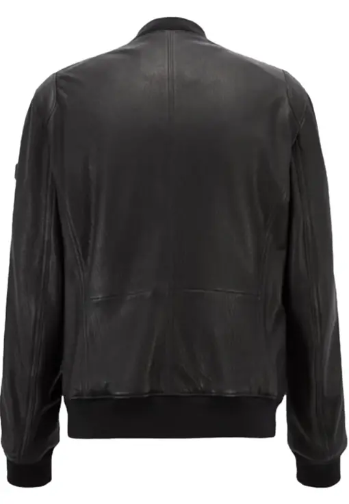mens-fashion-black-bomber-faux-leather-jacket