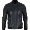mens-faux-leather-bomber-black-jacket
