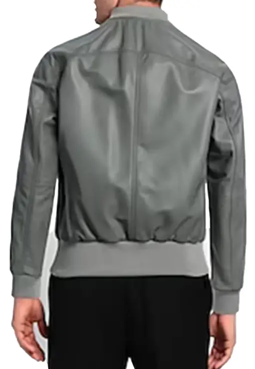 mens-gray-bomber-faux-leather-jacket