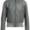 mens-gray-bomber-faux-leather-jacket