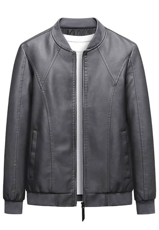 mens-gray-faux-leather-bomber-moto-jacket