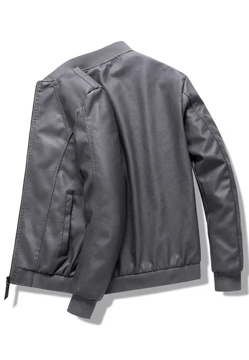 mens-gray-faux-leather-bomber-moto-jacket