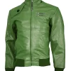 mens-green-bomber-faux-leather-jacket