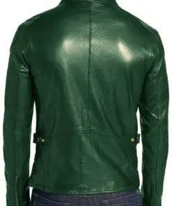 mens-green-faux-leather-biker-jacket