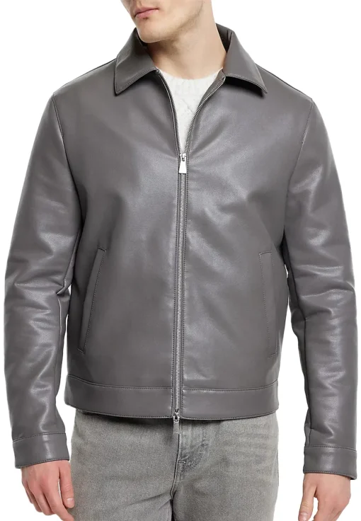 mens-grey-faux-leather-zip-jacket