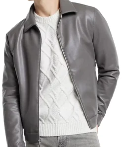 mens-grey-faux-leather-zip-jacket