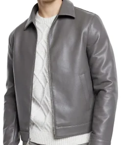 mens-grey-faux-leather-zip-jacket