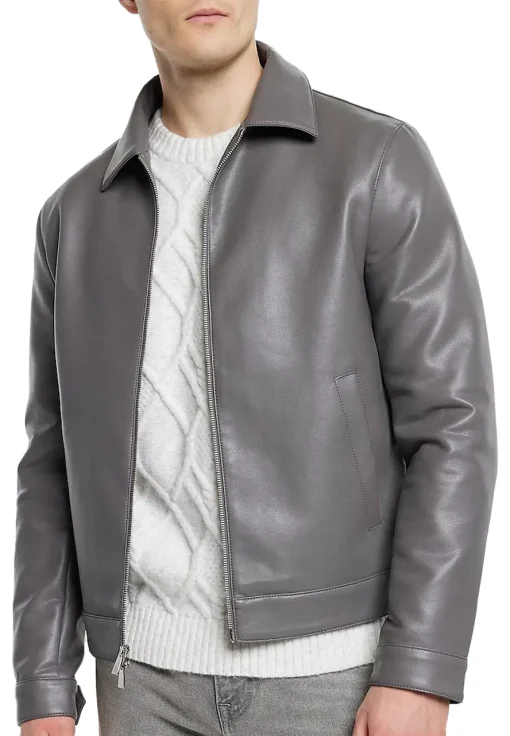 mens-grey-faux-leather-zip-jacket