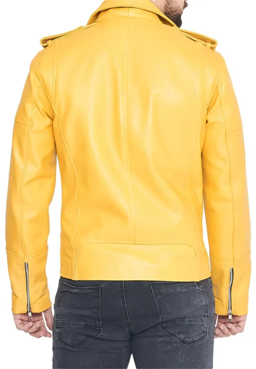 mens-inferno-yellow-faux-leather-biker-jacket