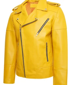 mens-inferno-yellow-faux-leather-biker-jacket