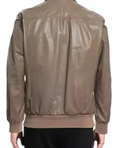 mens-khaki-faux-leather-bomber-jacket