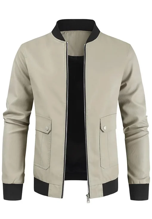 mens-khaki-faux-leather-moto-bomber-jacket