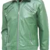 mens-light-green-faux-leather-bomber-jacket