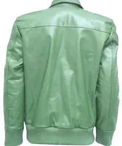 mens-light-green-faux-leather-bomber-jacket