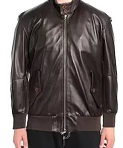 mens-long-sleeve-dark-brown-faux-leather-bomber-jacket
