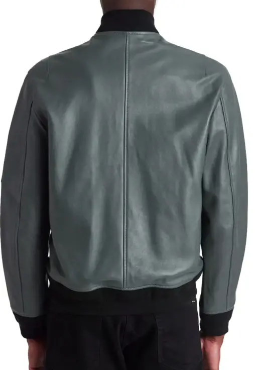 mens-military-green-faux-leather-bomber-jacket