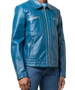 mens-multi-pocket-zip-up-blue-faux-leather-jacket