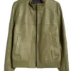 mens-olive-green-faux-leather-bomber-jacket