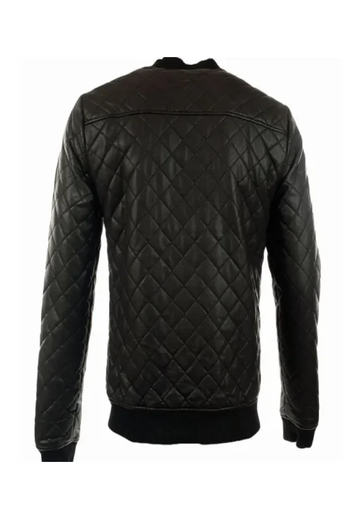 mens-quilted-black-bomber-faux-leather-jacket