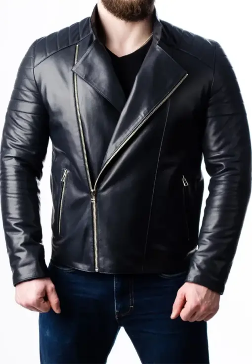 mens-quilted-black-faux-leather-jacket
