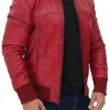mens-red-faux-leather-bomber-jacket